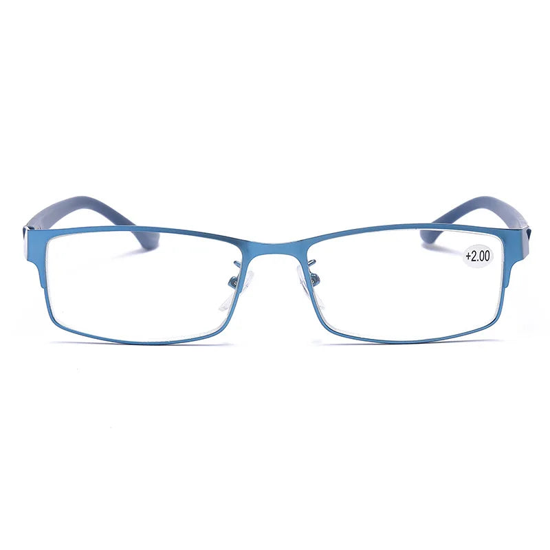 Femlion Blue Light Blocking Metal Frame Reading Glasses for Men and Women