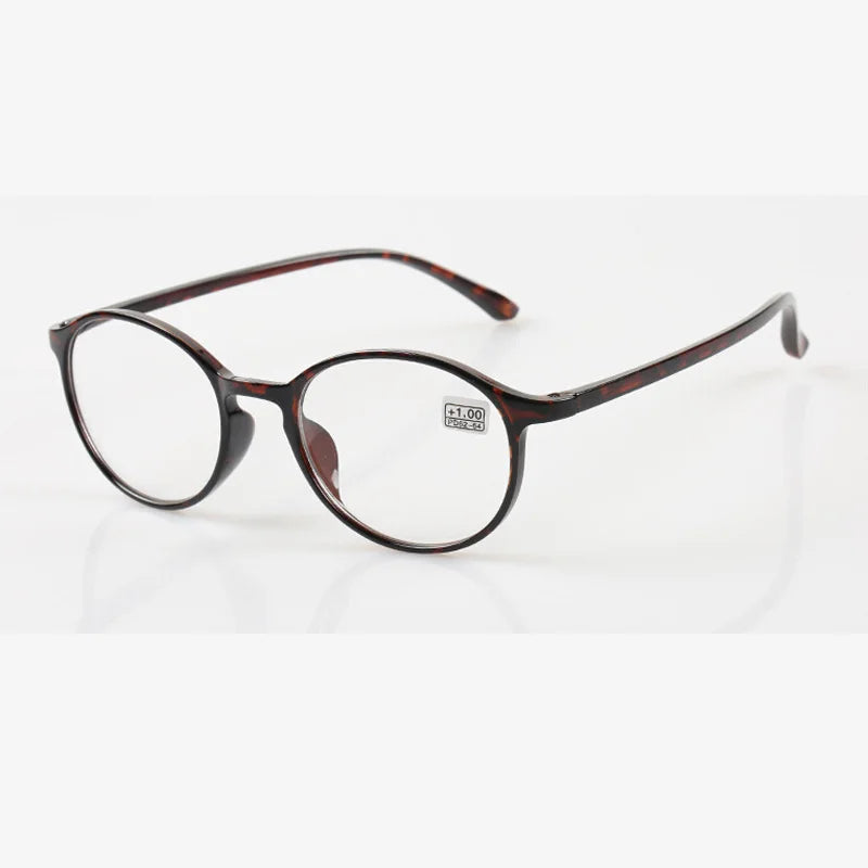 Femlion Retro Round Multifocal Reading Glasses Clear Lens Presbyopic Eyeglasses +1.0 to +4.