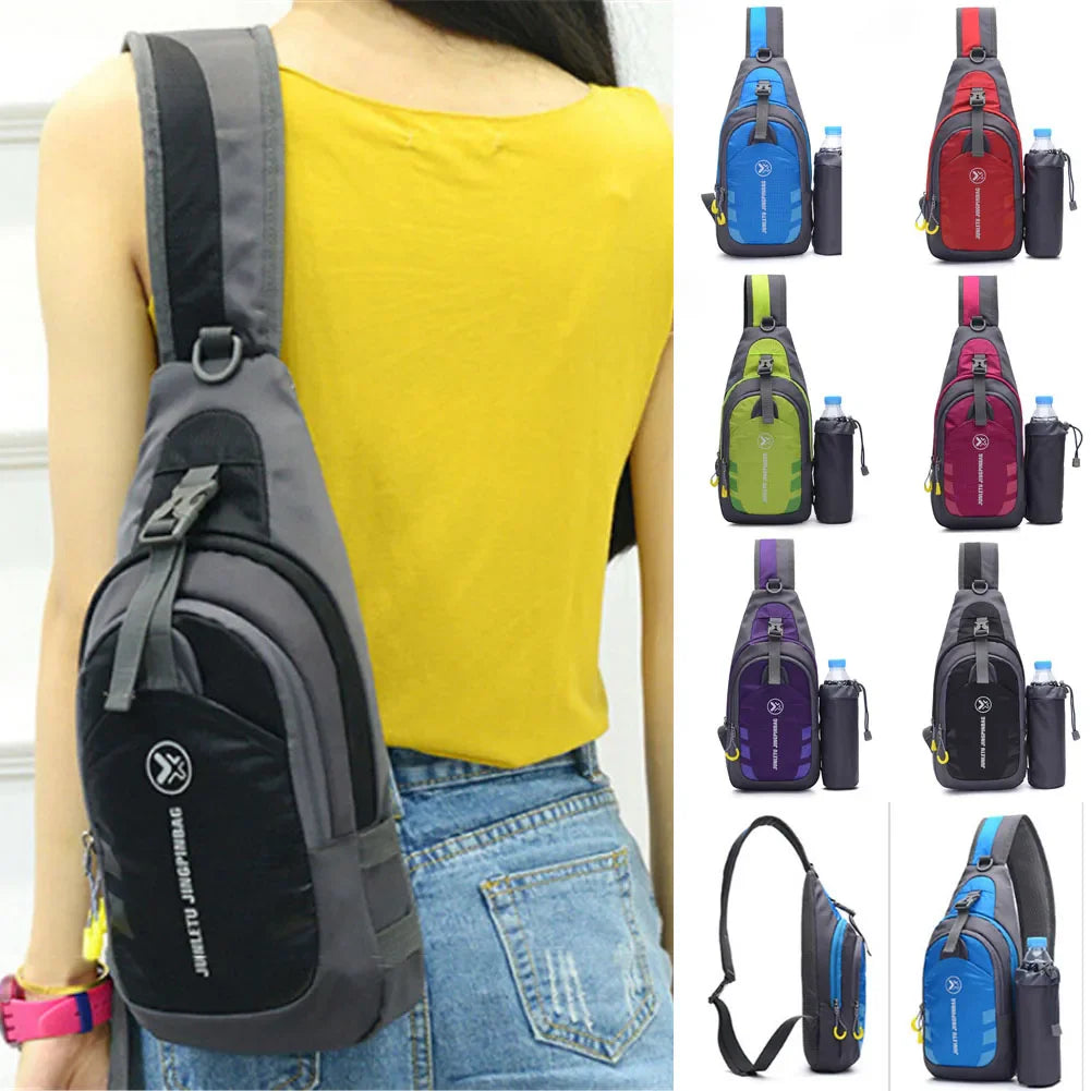 Femlion Nylon Chest Bag Crossbody for Men and Women.