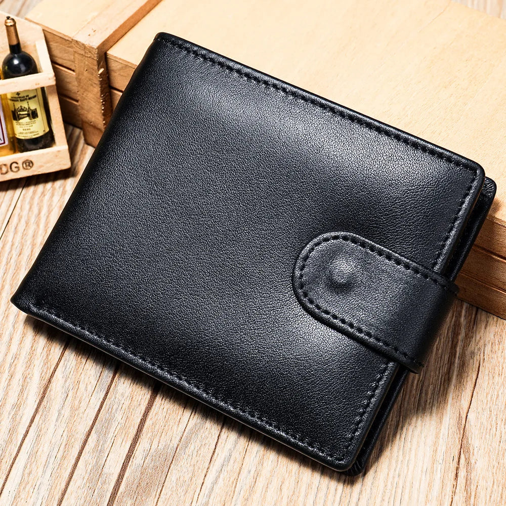 Femlion Genuine Leather Designer Men's Wallet with RFID Protection