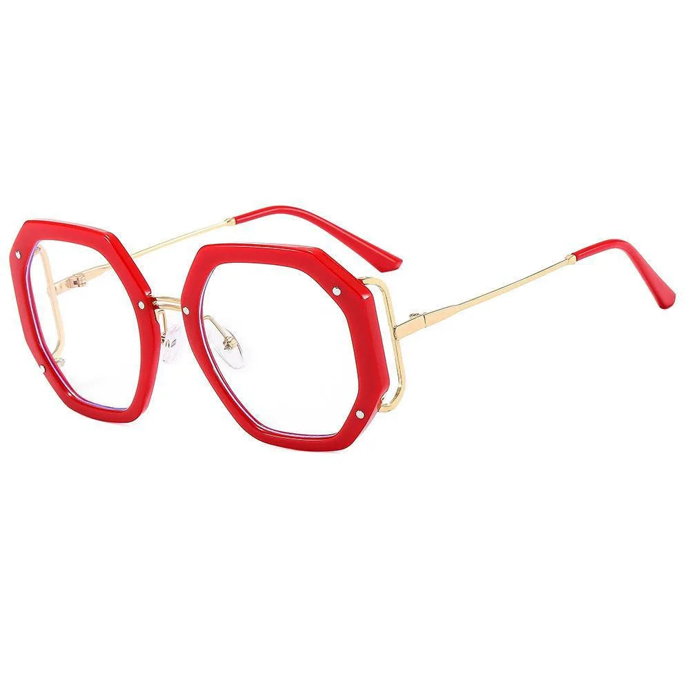 Femlion Vintage Anti-Blue Light Large Frame Glasses for Women