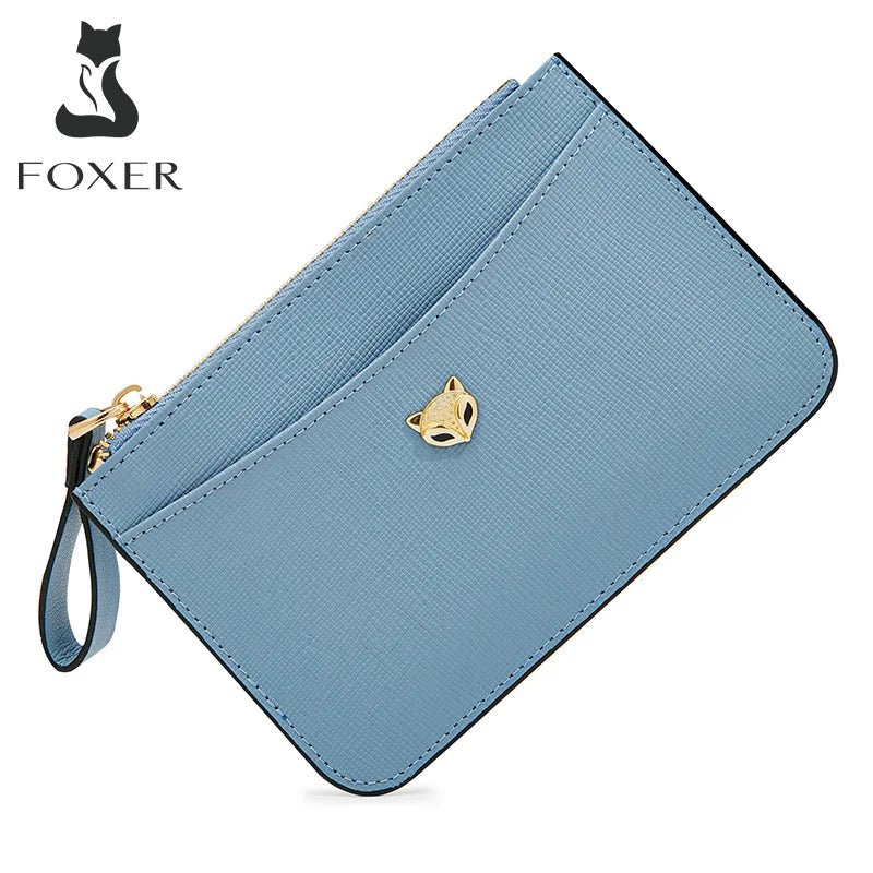 Femlion Women's Mini Card Holder Wallet - Stylish Synthetic Leather Coin Purse