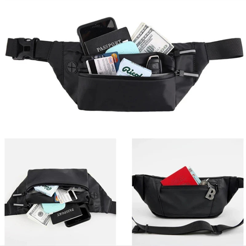 Femlion Waterproof Waist Bag Fanny Pack Hip Sack Cross Shoulder Handbag for Men and Women