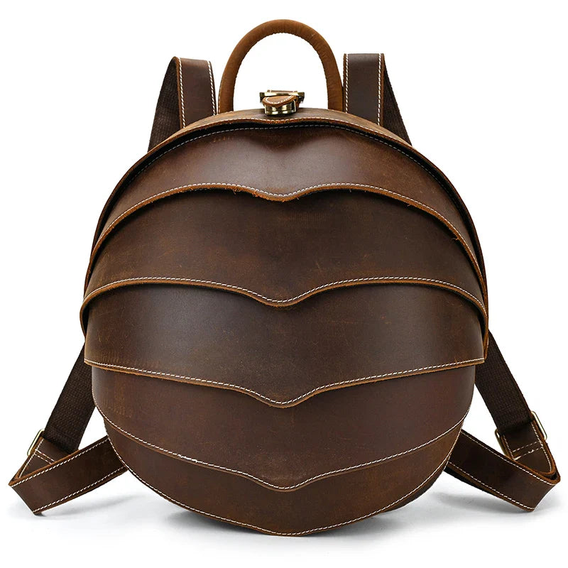 Femlion Vintage Leather Beetle Style Backpack 2024 - Unisex Fashion Bagpack