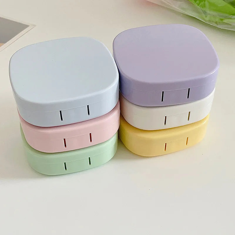 Femlion Glossy Solid Color Contact Lens Case: Mini Portable Box for Care and Storage