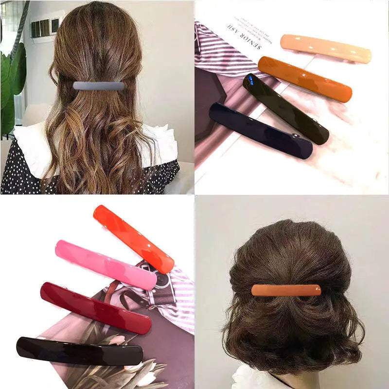 Femlion Matte Color Hair Clip Spring Barrette for Women Girls