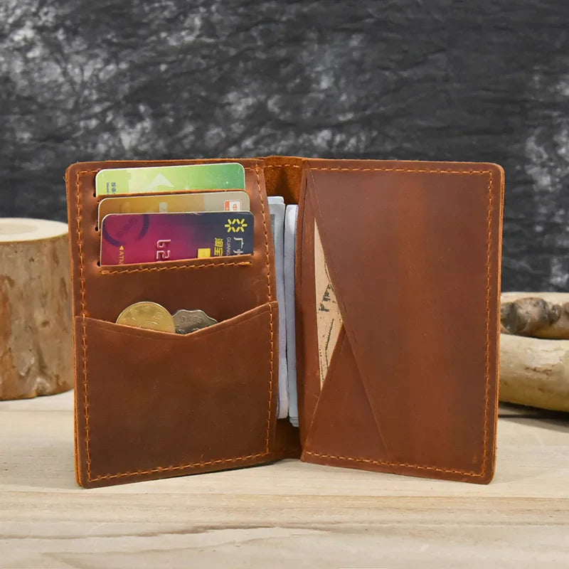 Femlion Leather Driver License Wallet: Genuine Slim Organizer Card Holder for Men Women