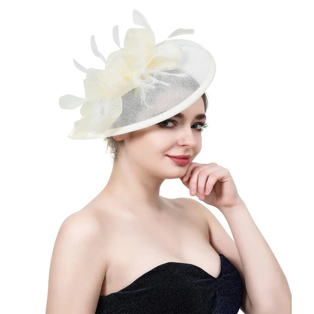 Femlion Vintage Fascinator Headband for Women's Tea Party and Wedding