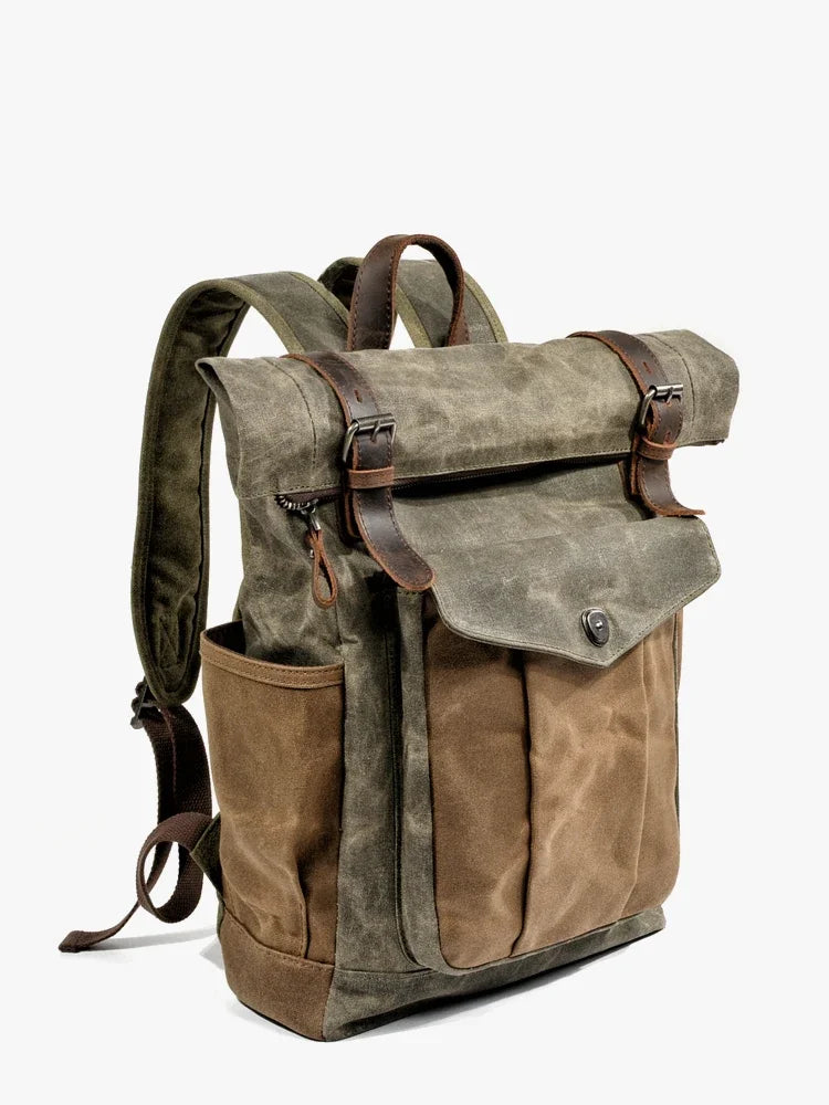 Femlion Vintage Canvas Backpack: Luxury Men's Travel Daypack, Waterproof & Large