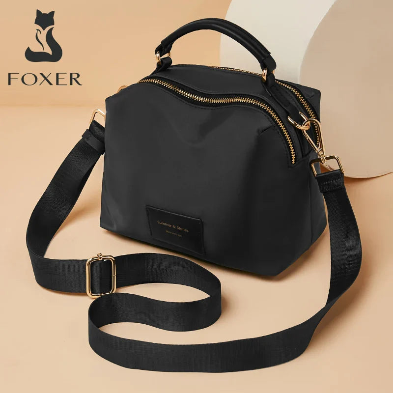 Femlion Simple Letter Crossbody Bag for Women - Oxford Light Messenger Bag