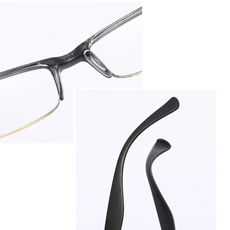 Femlion Half Frame Ultra-light Reading Glasses with Diopter for Women/Men, Various Prescriptions