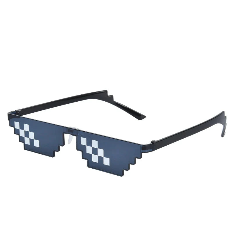 Femlion Pixel Code Decorative Bungee Sunglasses for Women and Men