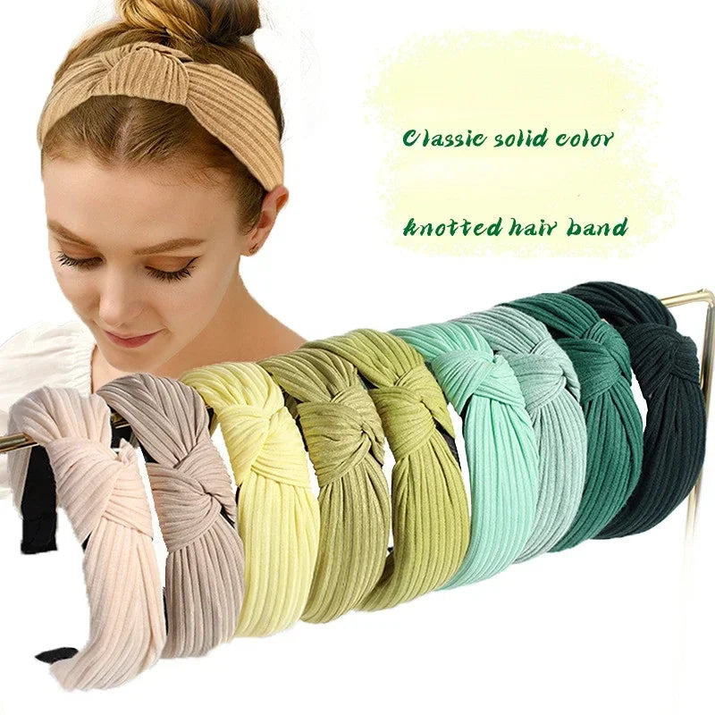 Femlion Knit Hair Hoop for Women - Wide Cross Design Hair Accessories