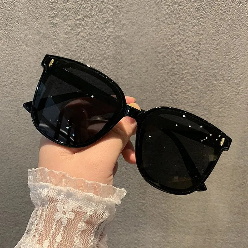 Femlion Retro Square Oversized Sunglasses for Women High Quality Brand Designer