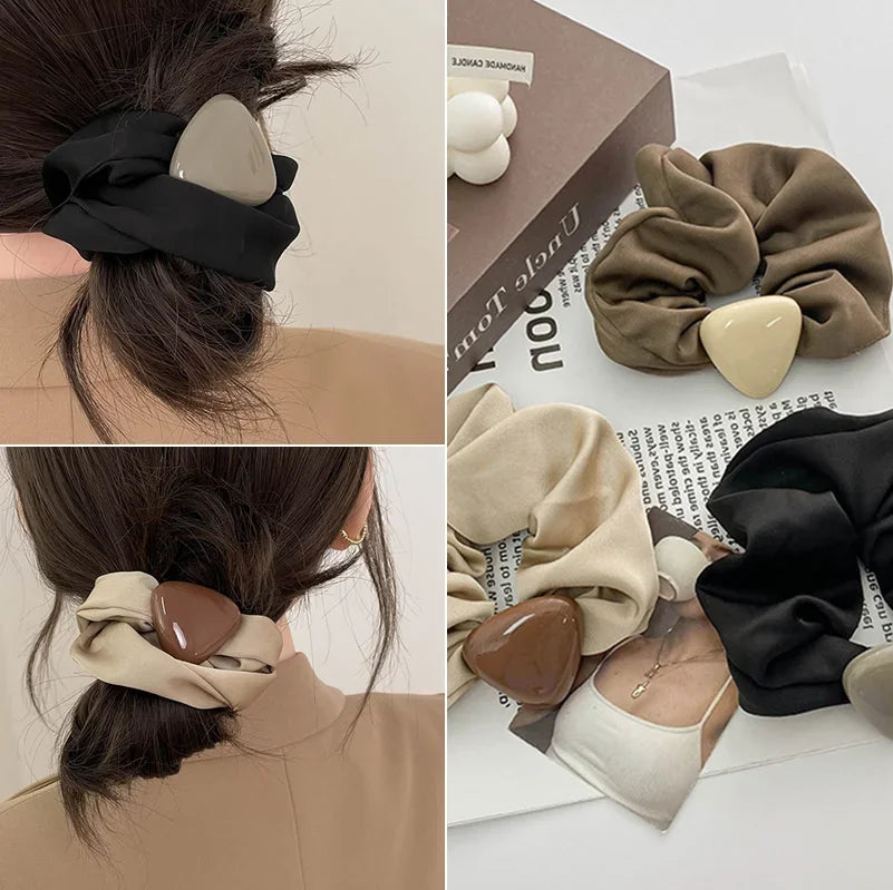 Femlion Elegant Triangle Hair Rope - Korean Fashion Hair Bands for Women