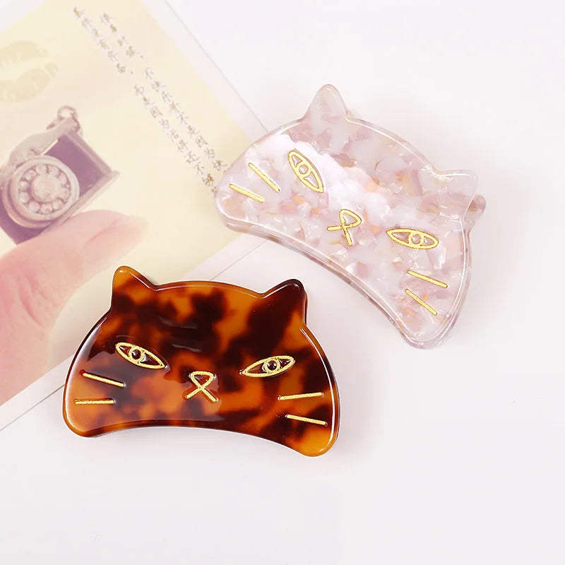 Femlion Leopard Acetate Hair Claw Clip Women Hair Accessories