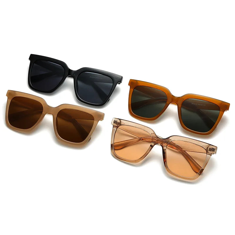 Femlion Retro Rectangle Sunglasses Women - Trendy Square Sun Glasses