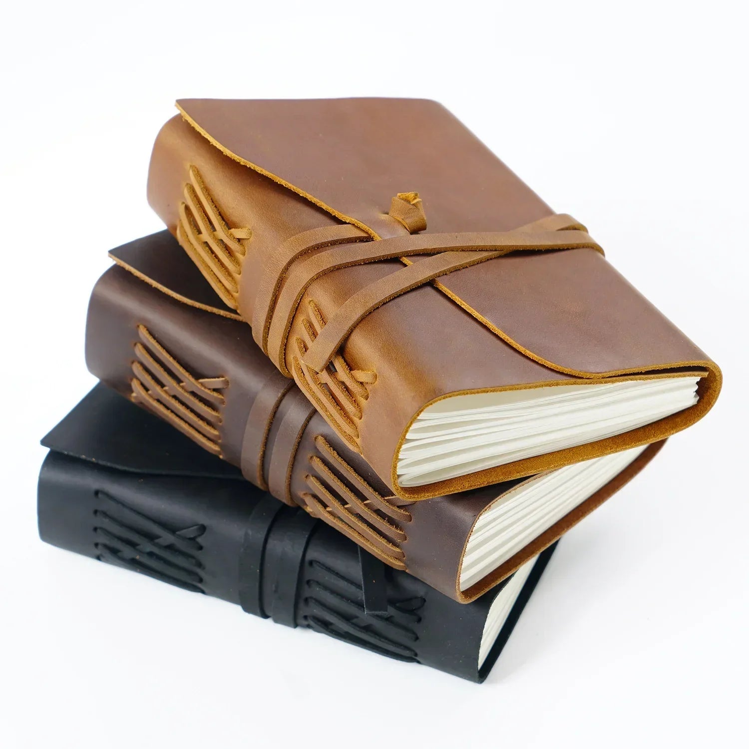 Femlion Retro Traveler Notebook: Handmade Cowhide Diary Book