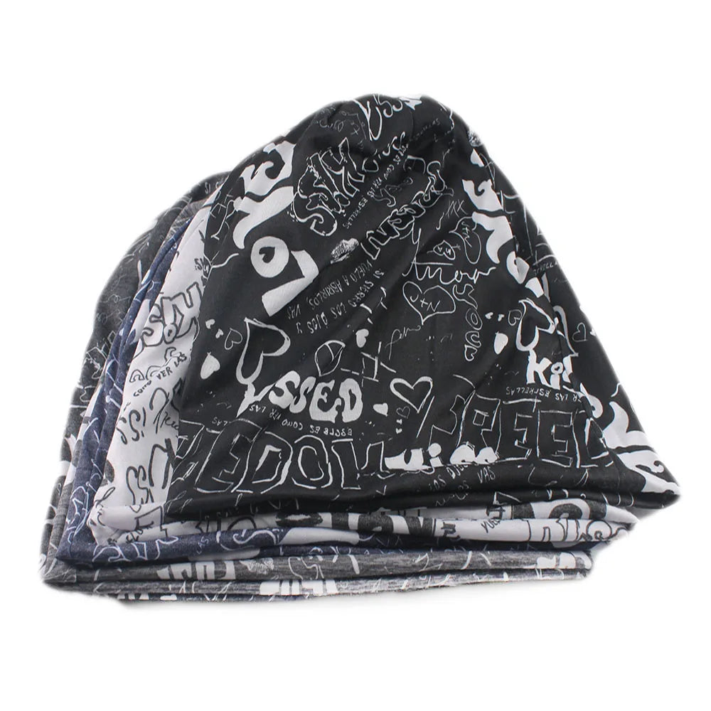 Fashionable Femlion Letter Hat Unisex Spring Skullies Outdoor Sport Hip Hop Bonnet.