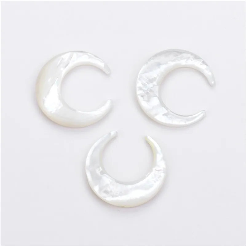 Femlion Mother of Pearl Crescent Charms for DIY Jewelry Making