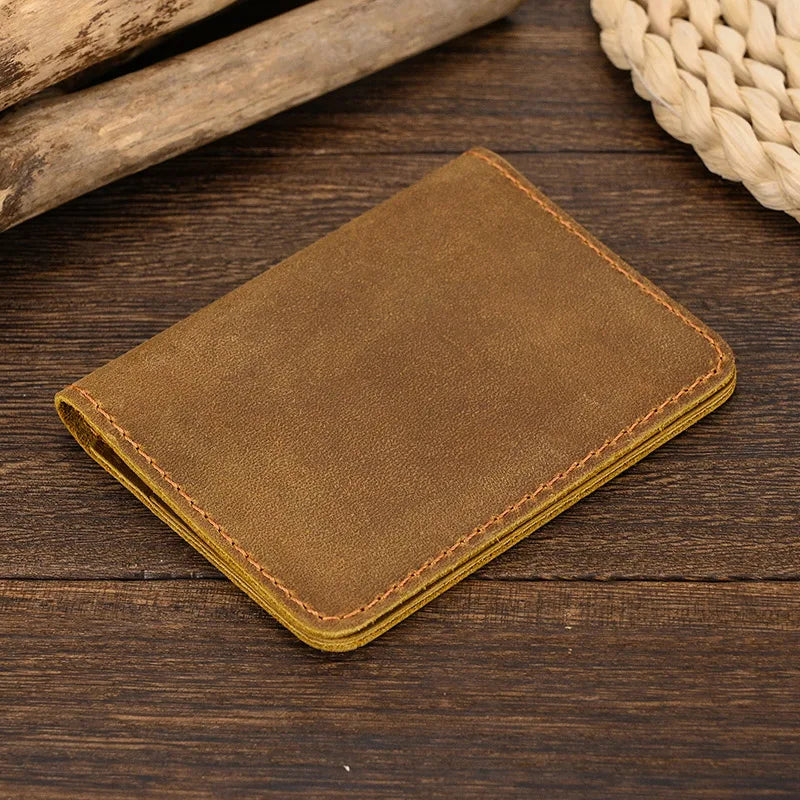 Femlion Retro Leather Passport Wallet for Men & Women