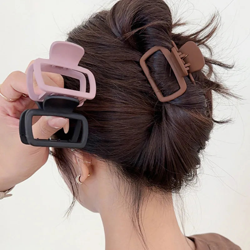 Femlion Matte Square Hair Claw Clips for Women - 5.2cm High Ponytail Clamp