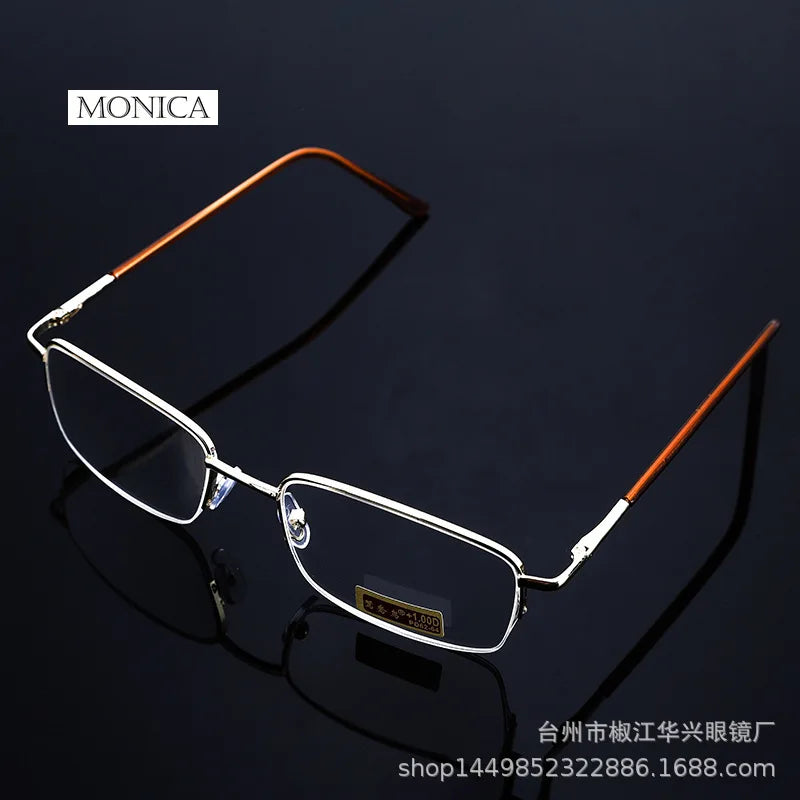 Femlion Square Full Frame Reading Glasses Men Women Anti-Scratch Diopter Eyewear