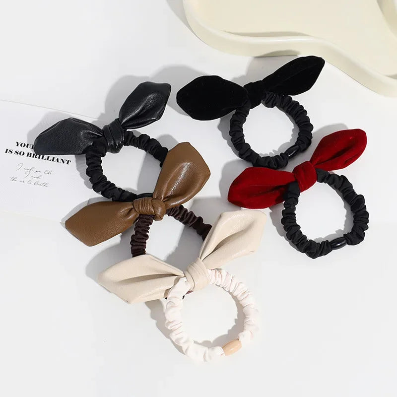 Femlion Velvet Bow Ponytail Hair Ties for Women