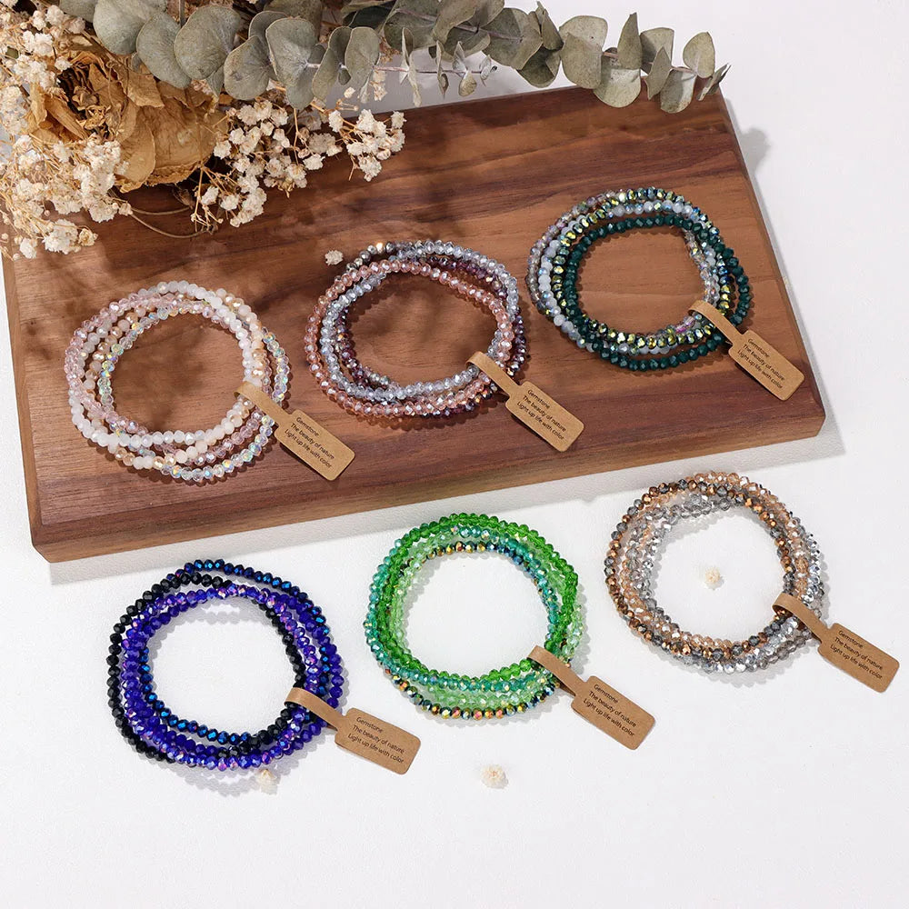 Femlion Crystal Beads Bracelet Set - Bohemian Y2K Style for Women