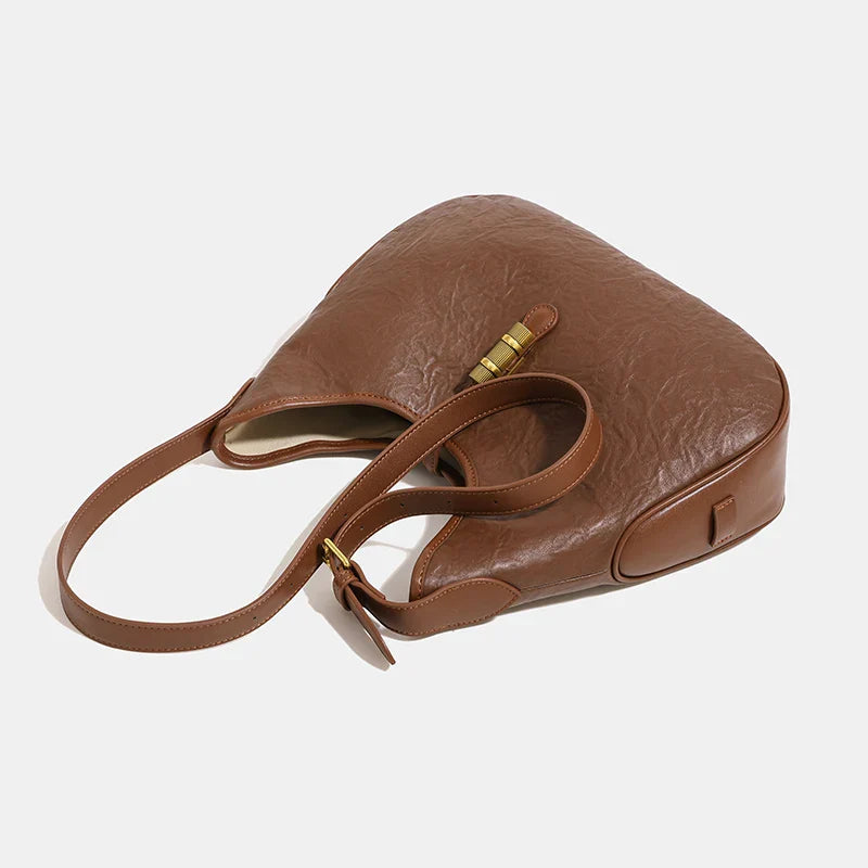 Femlion Saddle Crossbody Bag: Luxury Designer Women's Handbag in Solid Color