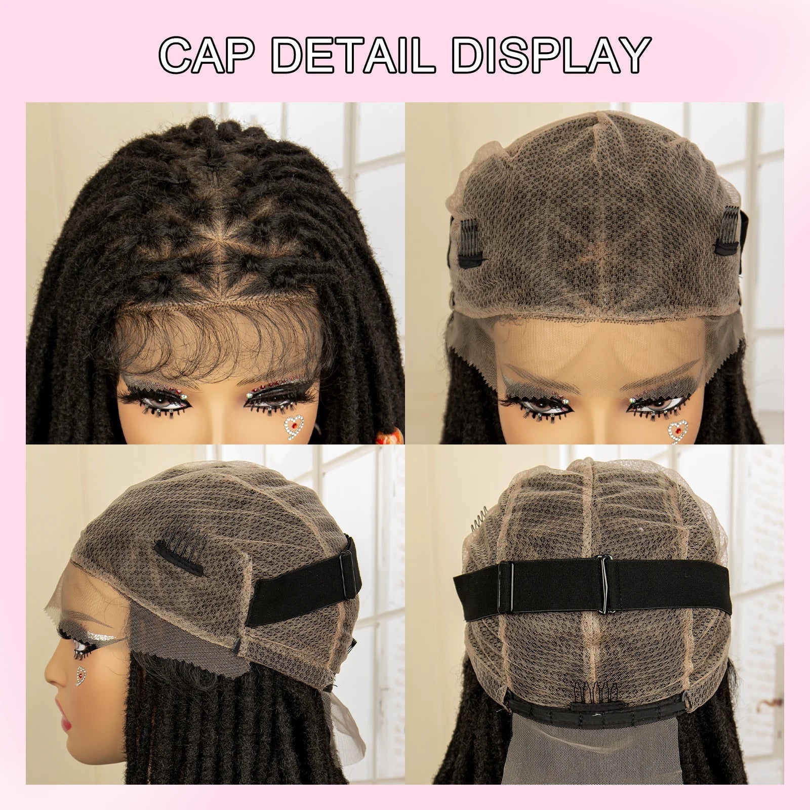 Femlion 14" Locs Braids Wig Full Lace Box Braided Wigs with Baby Hair