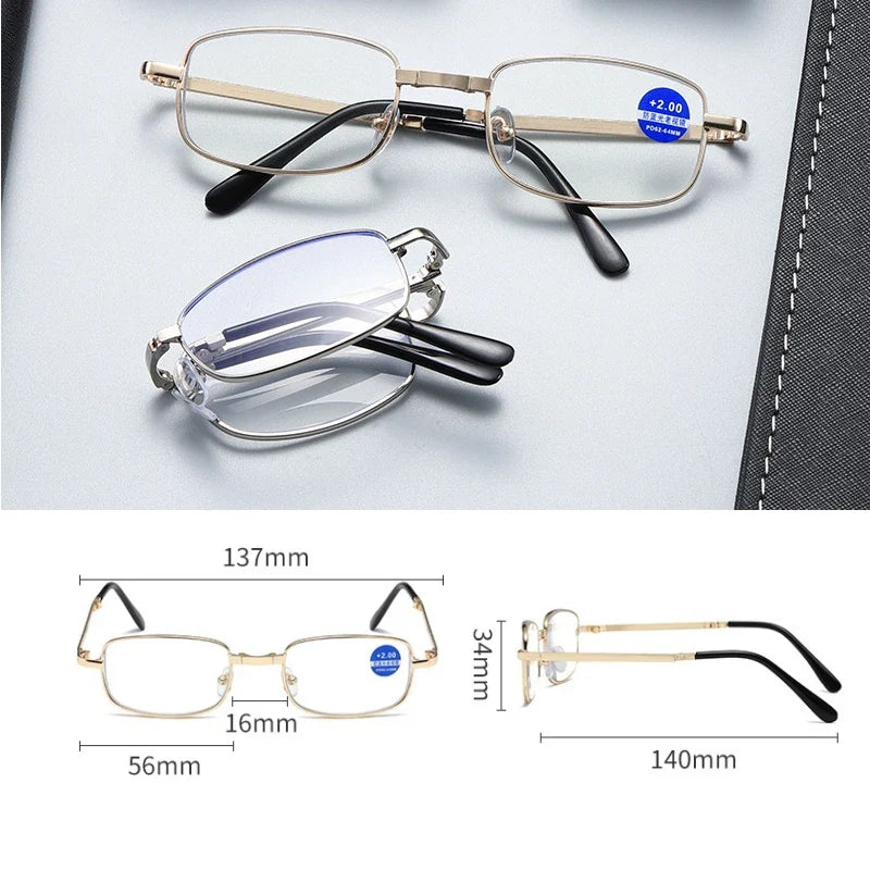 Femlion Foldable Anti-blue Light Reading Glasses +1.0 to +4.0