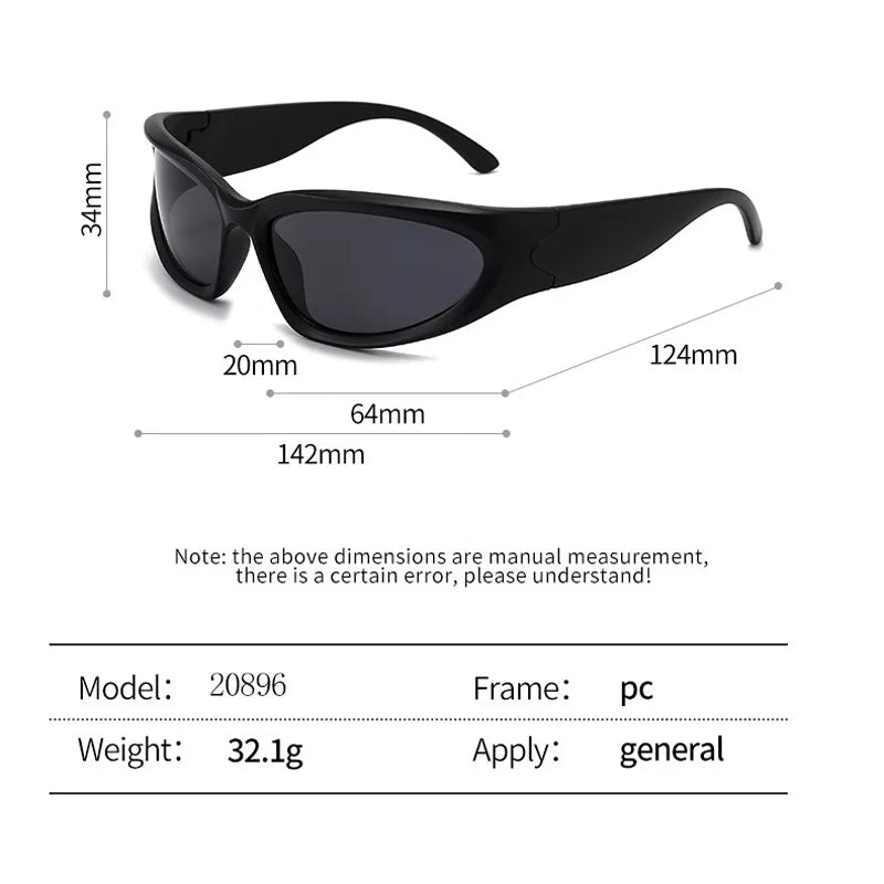 Femlion Punk Sunglasses for Cycling Sports Fishing Outdoors, UV Protection Eye Goggles