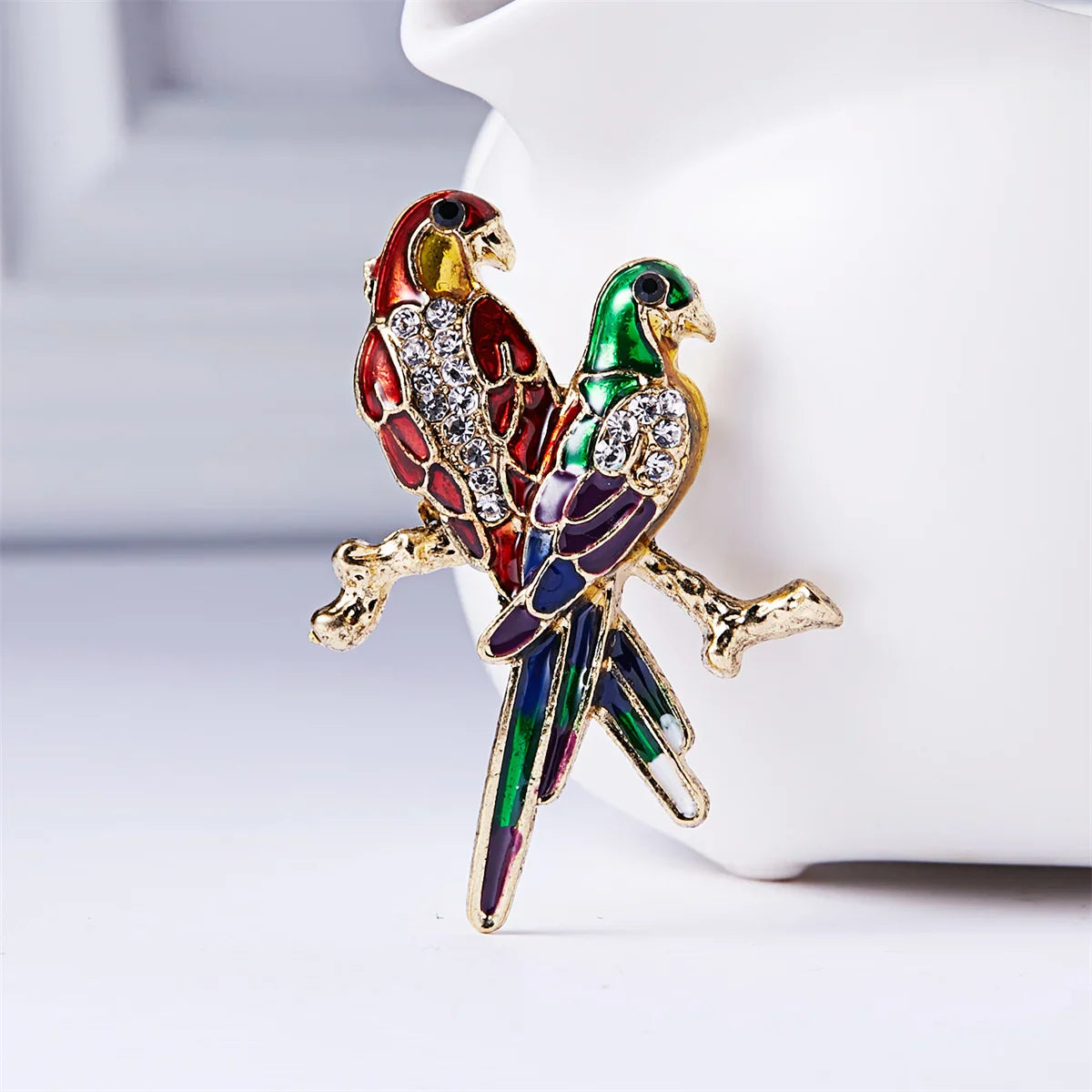 Femlion Colorful Zircon Bird Brooches: Cute Wings Pin for Women - Fashion Jewelry