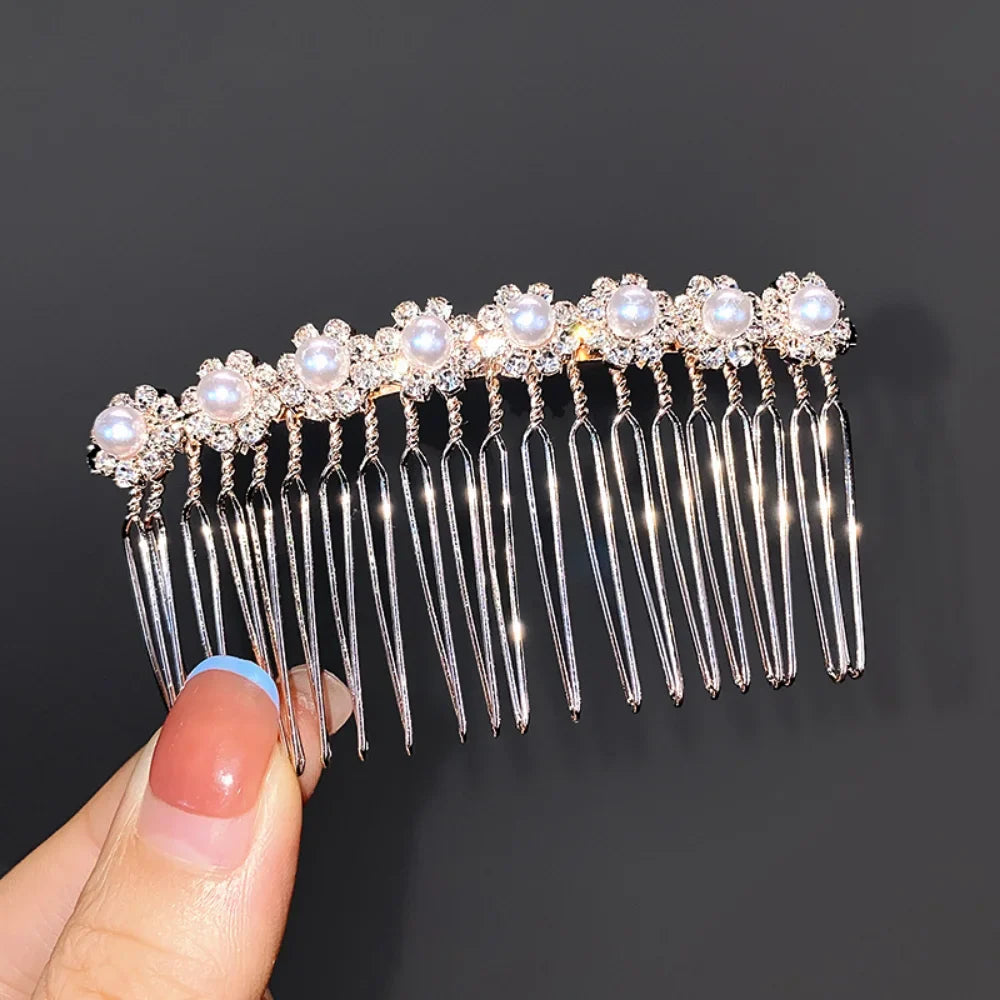 Femlion Crystal Bridal Hair Comb Pin for Women Wedding Accessories