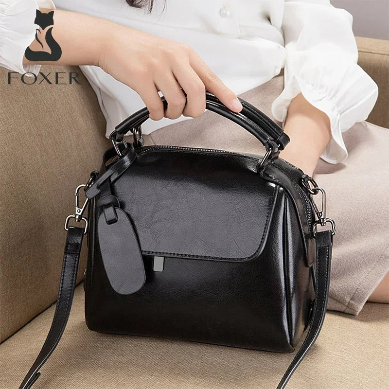 Femlion Fashion Crossbody Shoulder Bag PU Leather Large Capacity Totes Casual Messenger Lady Handbag