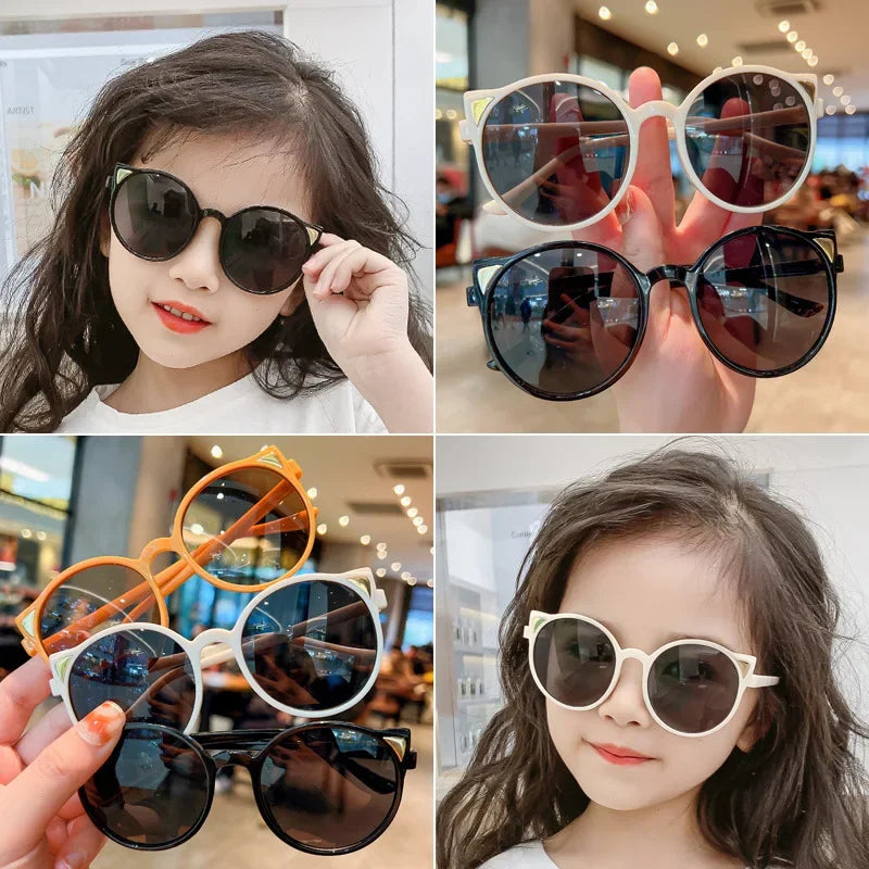 Femlion Kids Cute Animal Ears Sunglasses for Outdoor Sun Protection