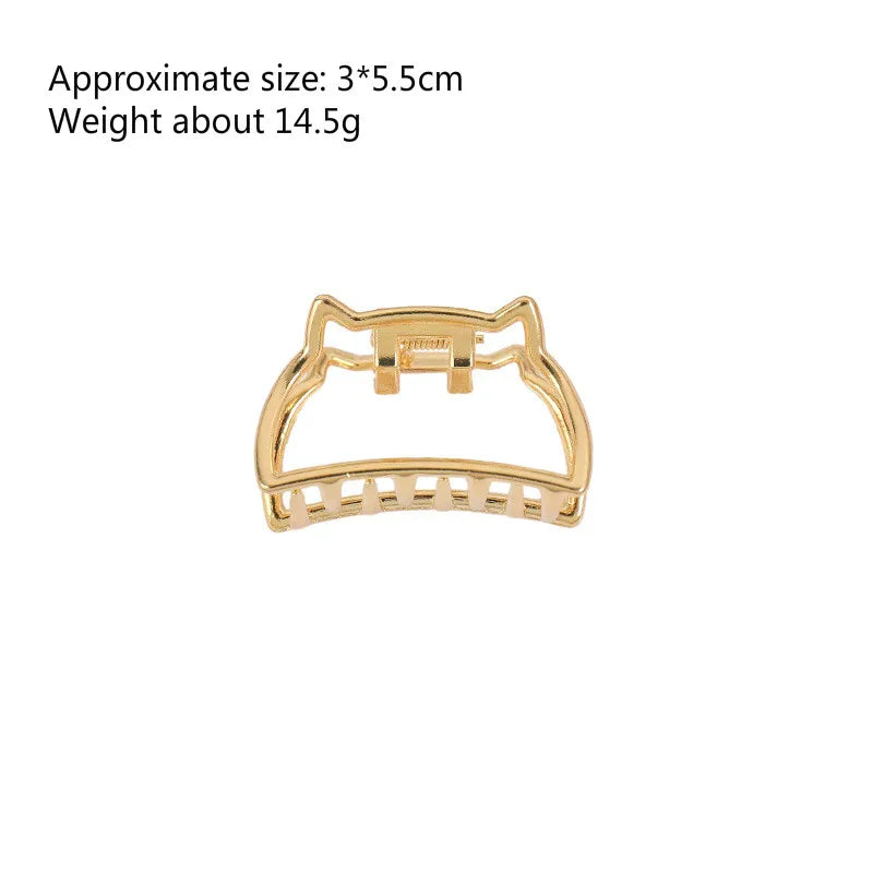 Femlion Geometric Gold Hair Clip Claw for Elegant Girls and Women Headwear