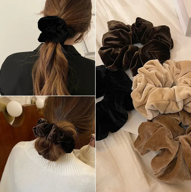 Femlion Velvet Hair Bands for Girls, Women - Elegant, Simple Hair Accessories