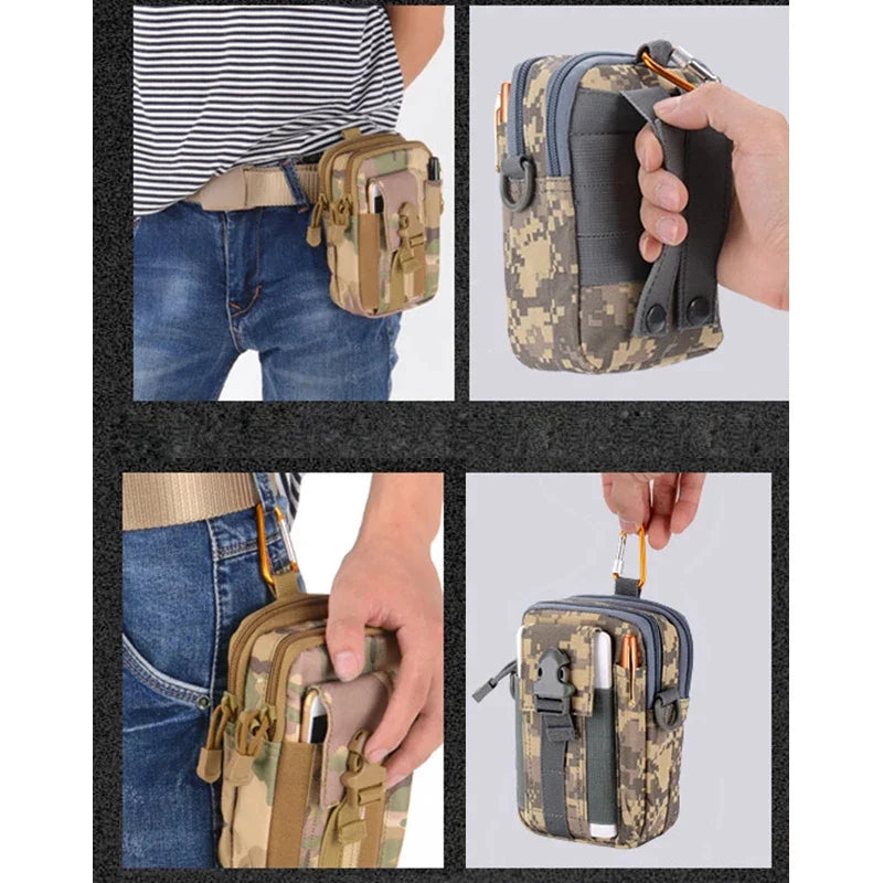 Femlion Tactical Thigh Belt Bag for Men - Military Style Hip Sack and Handbag