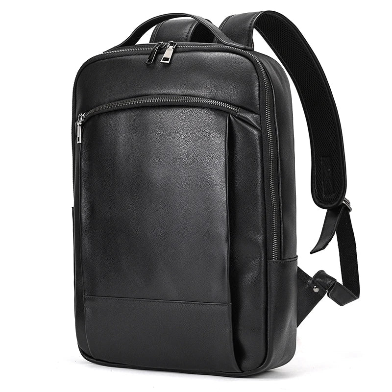 Femlion Vintage Leather Backpack: Stylish Laptop Bag for Men