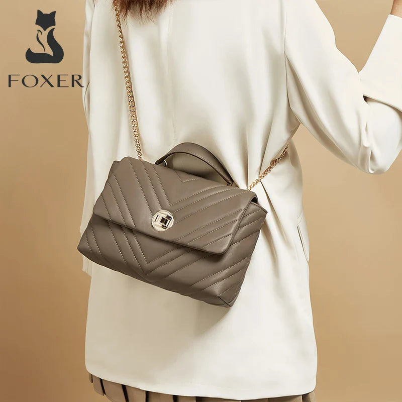 Femlion Luxury Split Leather Crossbody Bag: Premium Quality for Stylish Women