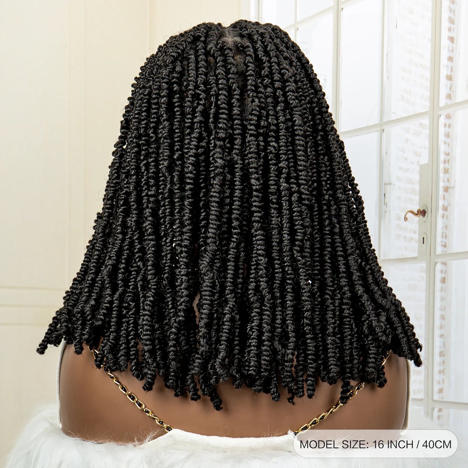 Femlion 16" Knotless Box Braids Synthetic Lace Front Wig