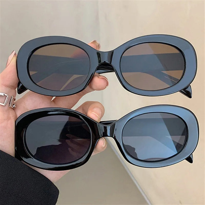 Femlion Retro Oval Sunglasses Men Women Fashion Goggle Sun Glasses