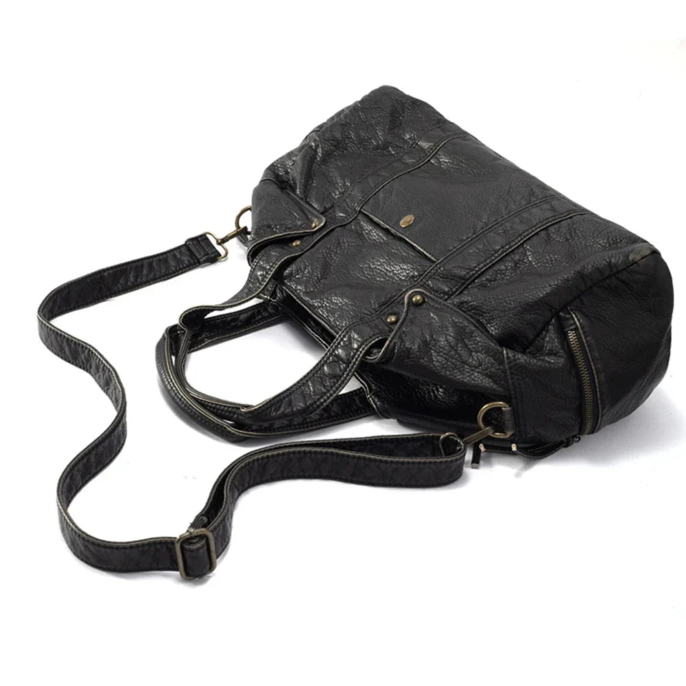 Femlion Motorcycle Bag: Large Capacity Luxury Tote Crossbody Handbag