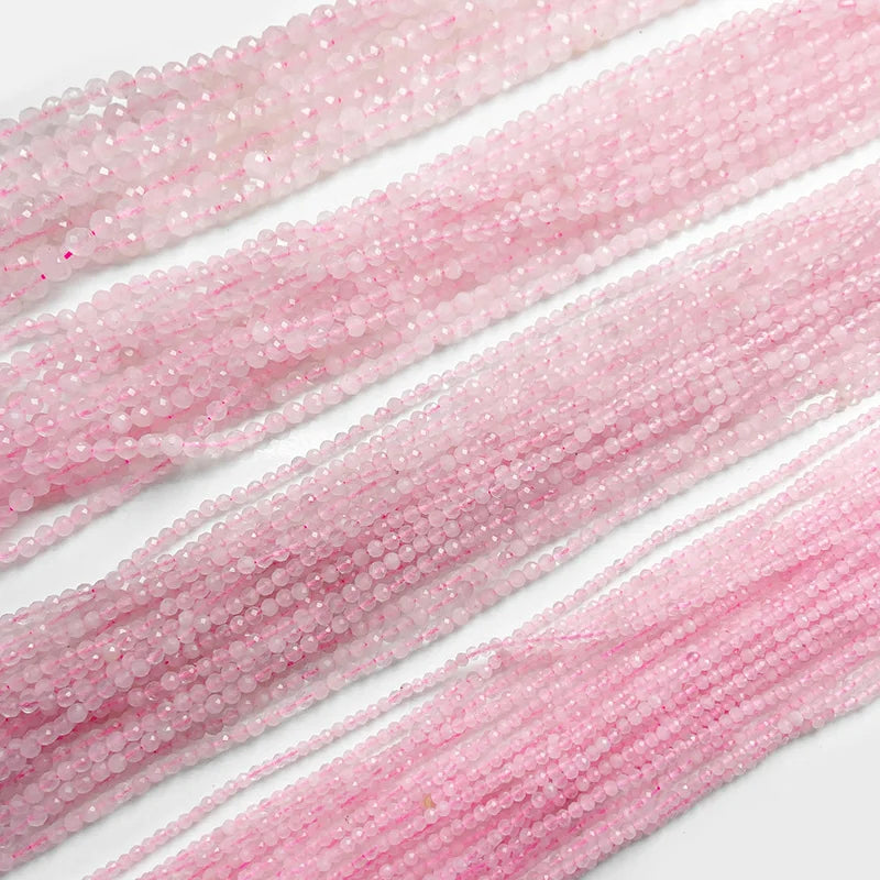 Faceted Pink Crystal & Rose Quartz Beads for Jewelry Making - Femlion