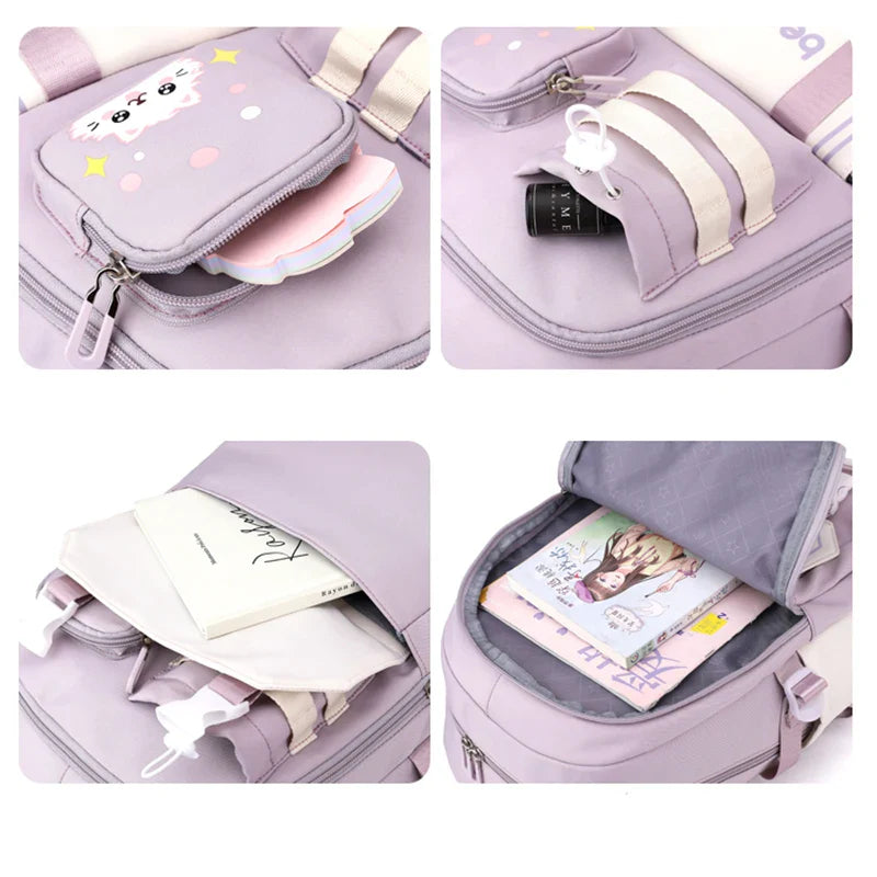 Femlion Kawaii Girl's Backpack for School Kindergarten Class Primary Cute Bookbag