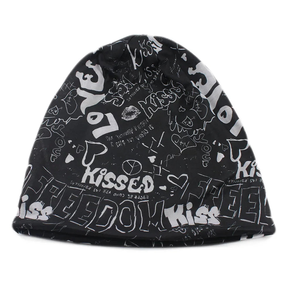 Fashionable Femlion Letter Hat Unisex Spring Skullies Outdoor Sport Hip Hop Bonnet.