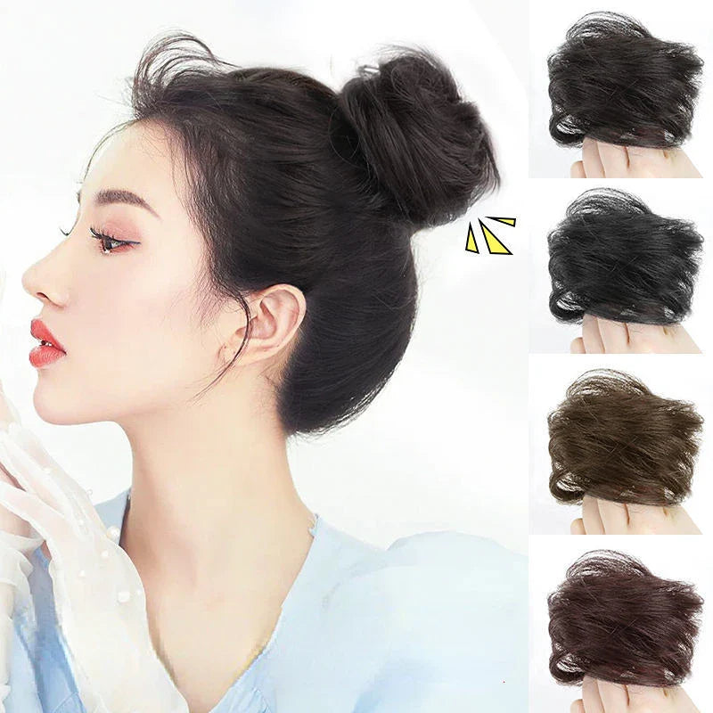 Femlion Seamless Synthetic Hair Pads for Fluffy Bun Hairstyles - Women's Braiding Accessories