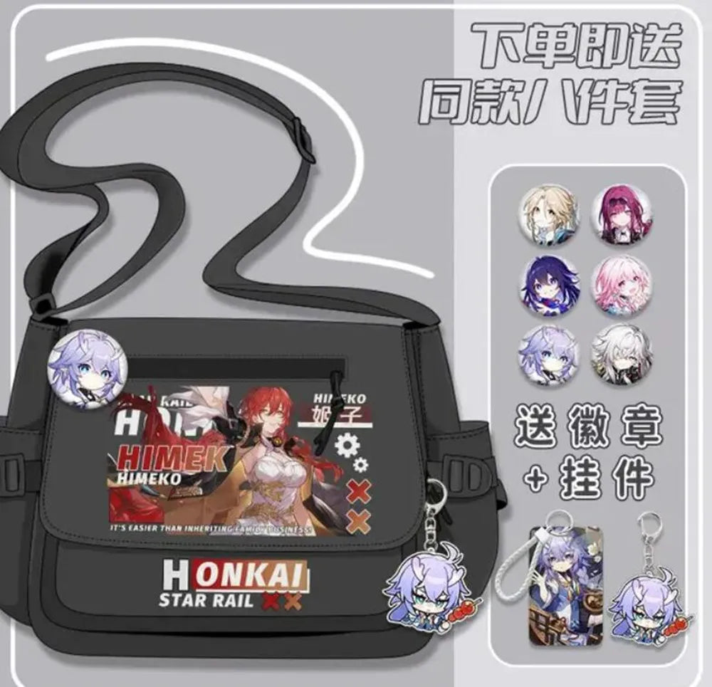 Femlion Honkai Star Rail Shoulder Bag Black White Crossbody